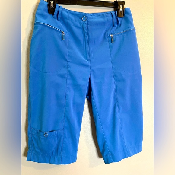 Dkny Pants - DKNY WOMEN'S BERMUDA GOLF RUNNING SHORTS BLUE SIZE 4 POLYESTER 97% SPANDEX 3%